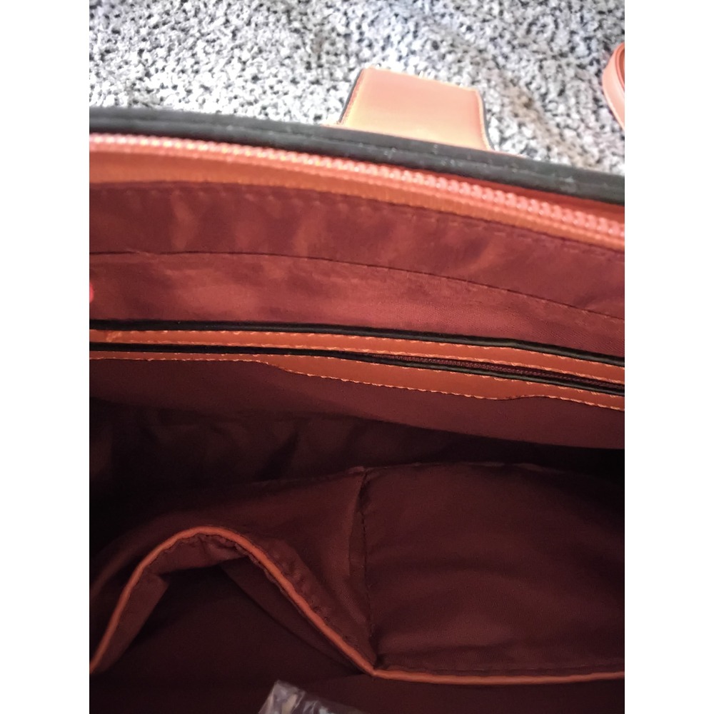 Diophy Women Orange Tan Faux Leather Tote Bag‎ Gold Chain Strap SH-8691S NEW - Picture 13 of 13